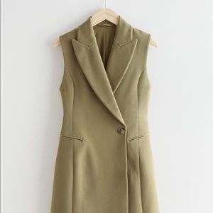 Fitted Sleeveless Blazer Mini Dress